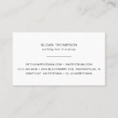 Eukalyptus Greenery Watercolor Navy Visitenkarte (Rückseite)