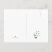 Eukalyptus Greenery Watercolor New Address Ankündigungspostkarte (Rückseite)