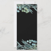 Eukalyptus Greenery Watercolor Programmkarte (Rückseite)