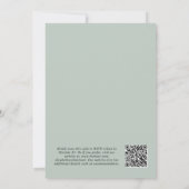 Eukalyptus Greenery Watercolor QR Code Wedding Einladung (Rückseite)