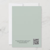 Eukalyptus Greenery Watercolor QR Code Wedding Save The Date (Rückseite)
