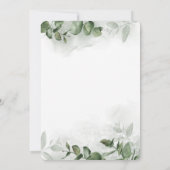 Eukalyptus Greenery Watercolor Save the Date (Rückseite)