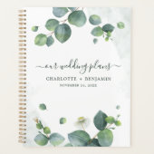 Eukalyptus Greenery Watercolor Script Wedding Planer (Vorderseite)