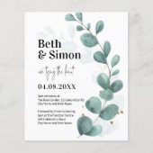 Eukalyptus Greenery Watercolor Wedding (Vorderseite)