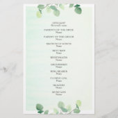 Eukalyptus Greenery Watercolor Wedding (Rückseite)