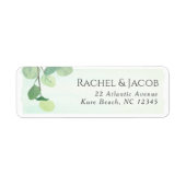 Eukalyptus Greenery Watercolor Wedding Address (Vorne)