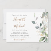 Eukalyptus Greenery Watercolor Wedding Einladung (Vorderseite)