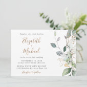 Eukalyptus Greenery Watercolor Wedding Einladung (Stehend Vorderseite)