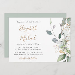 Eukalyptus Greenery Watercolor Wedding Einladung