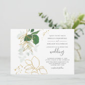 Eukalyptus Greenery Watercolor Wedding Einladung (Stehend Vorderseite)