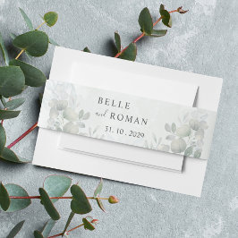 Eukalyptus Greenery Watercolor Wedding Einladungsbanderole