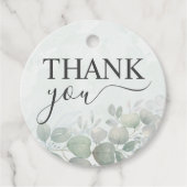 Eukalyptus Greenery Watercolor Wedding Geschenkanhänger (Vorderseite)