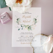 Eukalyptus Greenery Watercolor Wedding Mattiert Acryleinladungen