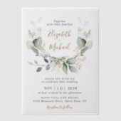 Eukalyptus Greenery Watercolor Wedding Pergament Einladungen (Vorderseite)