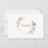 Eukalyptus Greenery Watercolor Wedding RSVP (Vorderseite)