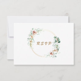 Eukalyptus Greenery Watercolor Wedding RSVP Karte