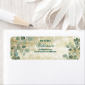 Eukalyptus Greenery Wedding Address Labels (Insitu)