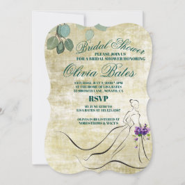Eukalyptus Greenery Wedding Brautparty Card Einladung