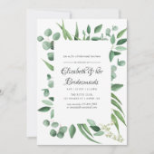Eukalyptus Greenery Wedding Bridesmaids Luncheon Einladung (Vorderseite)