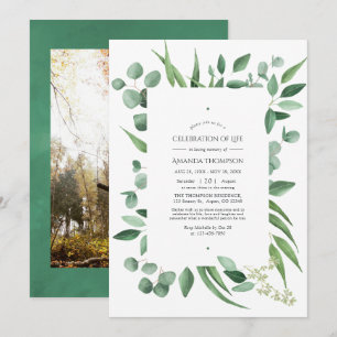Eukalyptus Greenery Wedding Celebration of Life Ankündigung