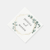 Eukalyptus Greenery Wedding Cocktail Napkin Serviette (Ecke)