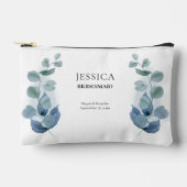 Eukalyptus Greenery Wedding Custom Brautparty Zubehörtasche (Vorderseite)