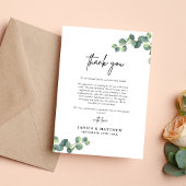 Eukalyptus Greenery Wedding Dankeskarte
