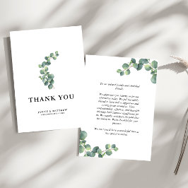 Eukalyptus Greenery Wedding Dankeskarte