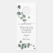 Eukalyptus Greenery Wedding Door Hanger Türanhänger (Rückseite)