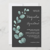 Eukalyptus Greenery Wedding Einladung (Vorderseite)