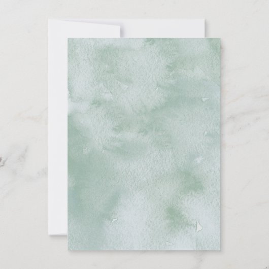 Eukalyptus Greenery Wedding Einladung (Rückseite)