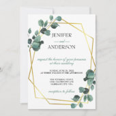 Eukalyptus Greenery Wedding Einladung (Vorderseite)