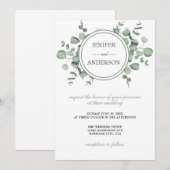 Eukalyptus Greenery Wedding Einladung (Vorne/Hinten)