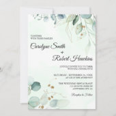 Eukalyptus Greenery Wedding Einladung (Vorderseite)