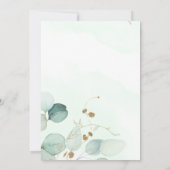 Eukalyptus Greenery Wedding Einladung (Rückseite)