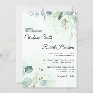 Eukalyptus Greenery Wedding Einladung
