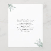Eukalyptus Greenery Wedding Einladung (Rückseite)