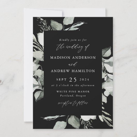 Eukalyptus Greenery Wedding Einladung (Vorderseite)