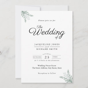 Eukalyptus Greenery Wedding Einladung