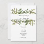 Eukalyptus Greenery Wedding Einladung (Vorderseite)