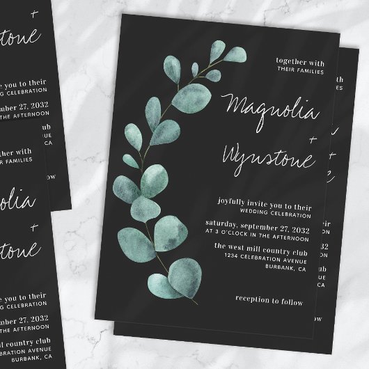 Eukalyptus Greenery Wedding Einladung