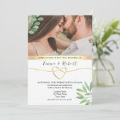 Eukalyptus Greenery Wedding Einladung (Stehend Vorderseite)