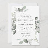 Eukalyptus Greenery Wedding Einladung (Vorderseite)