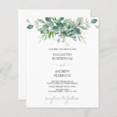 Eukalyptus Greenery Wedding Einladung (Vorne/Hinten)