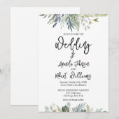 Eukalyptus Greenery Wedding Einladung (Vorne/Hinten)