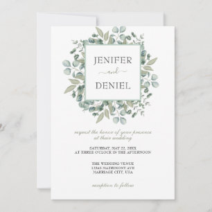 Eukalyptus Greenery Wedding Einladung