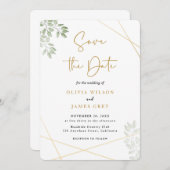 Eukalyptus Greenery Wedding Einladung (Vorne/Hinten)