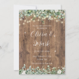 Eukalyptus Greenery Wedding Einladung | Rustikal