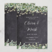 Eukalyptus Greenery Wedding Einladung | Rustikal (Vorne/Hinten)