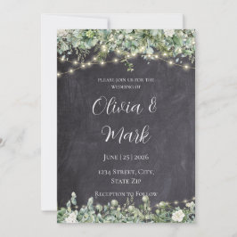 Eukalyptus Greenery Wedding Einladung | Rustikal